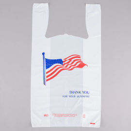 미국 국기 본 t-셔츠 쇼핑 백 HDPE 물자