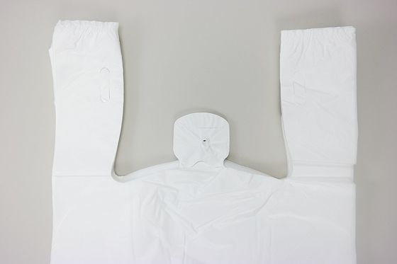 t-셔츠 쇼핑 백 13 mic. 1000/case, 인쇄, HDPE 물자를 가진 WHITE 색깔