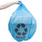 재생된 파란 플라스틱 쓰레기 봉지 1.2 밀 40 - 45 갤런 환경 친절한
